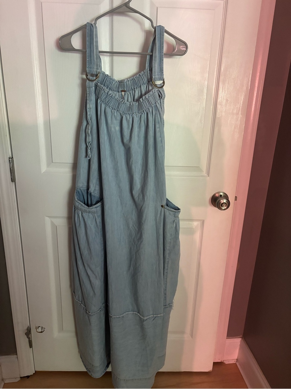 Free People Denim Machu Boho barrel overalls dress - Picture 5 of 8